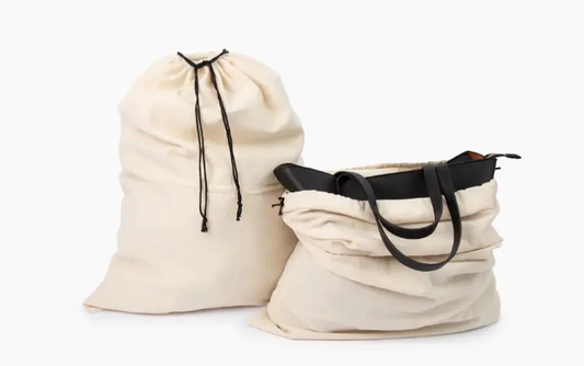 Purses & Shoes Storage Bags beige bags with drawstring and handles set of 2 on Tampa Home & Garden Store