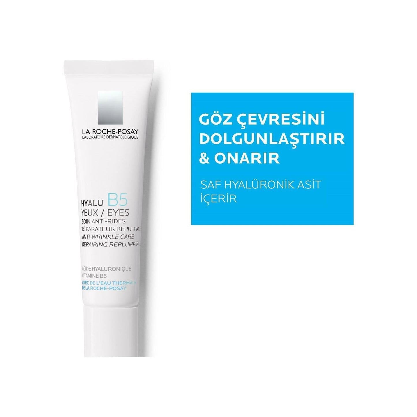 La Roche-Posay Hyalu B5 Eye Cream tube with anti-wrinkle hyaluronic acid label on Tampa Home & Garden Store