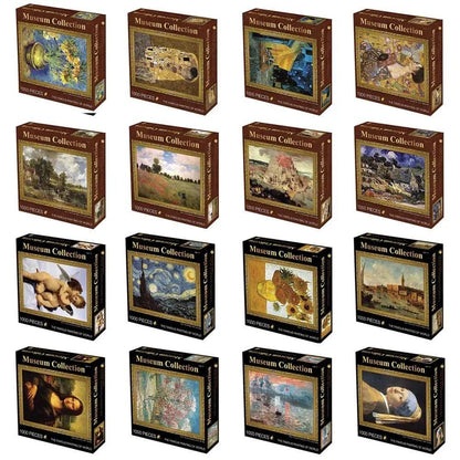 Stevvex Museum Collection 1000-piece landscape puzzles, 16 boxed sets of famous artworks on Tampa Home & Garden Store