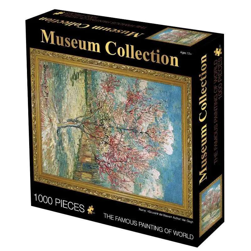Puzzle Stevvex Museum Collection 1000-piece landscape box with pink blossoming trees on Tampa Home & Garden Store
