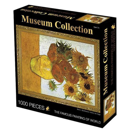Stevvex 1000-piece sunflower puzzle, Museum Collection, landscape painting image on the box on Tampa Home & Garden Store
