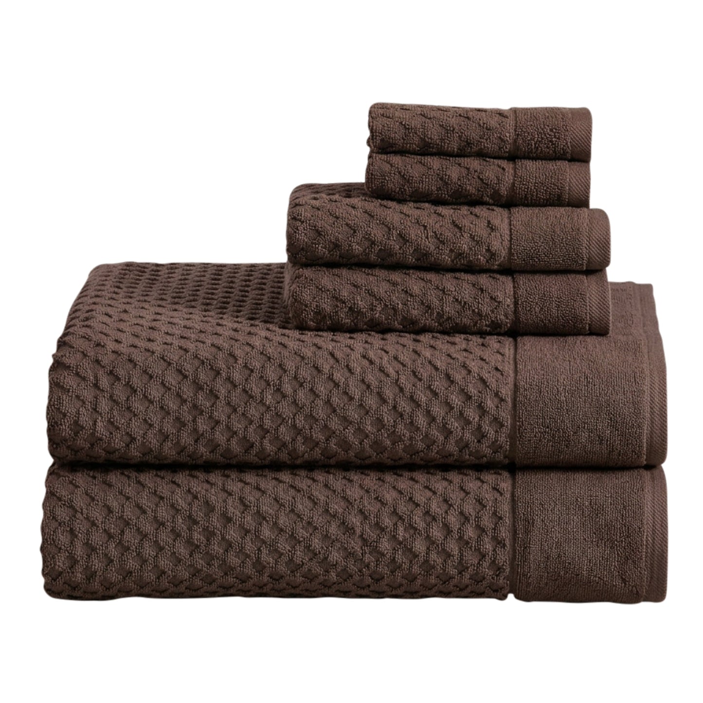 Cotton Diamond Waffle Weave Bath Towel Set