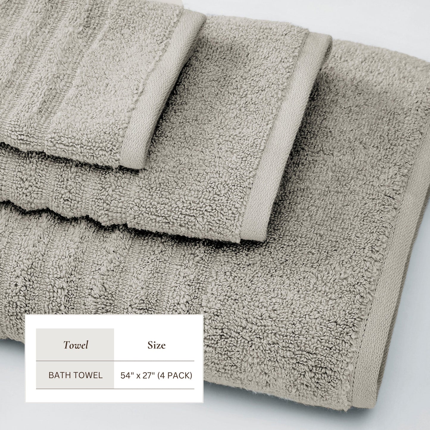 Luxury Combed Cotton and Ribbed Bath Towels
