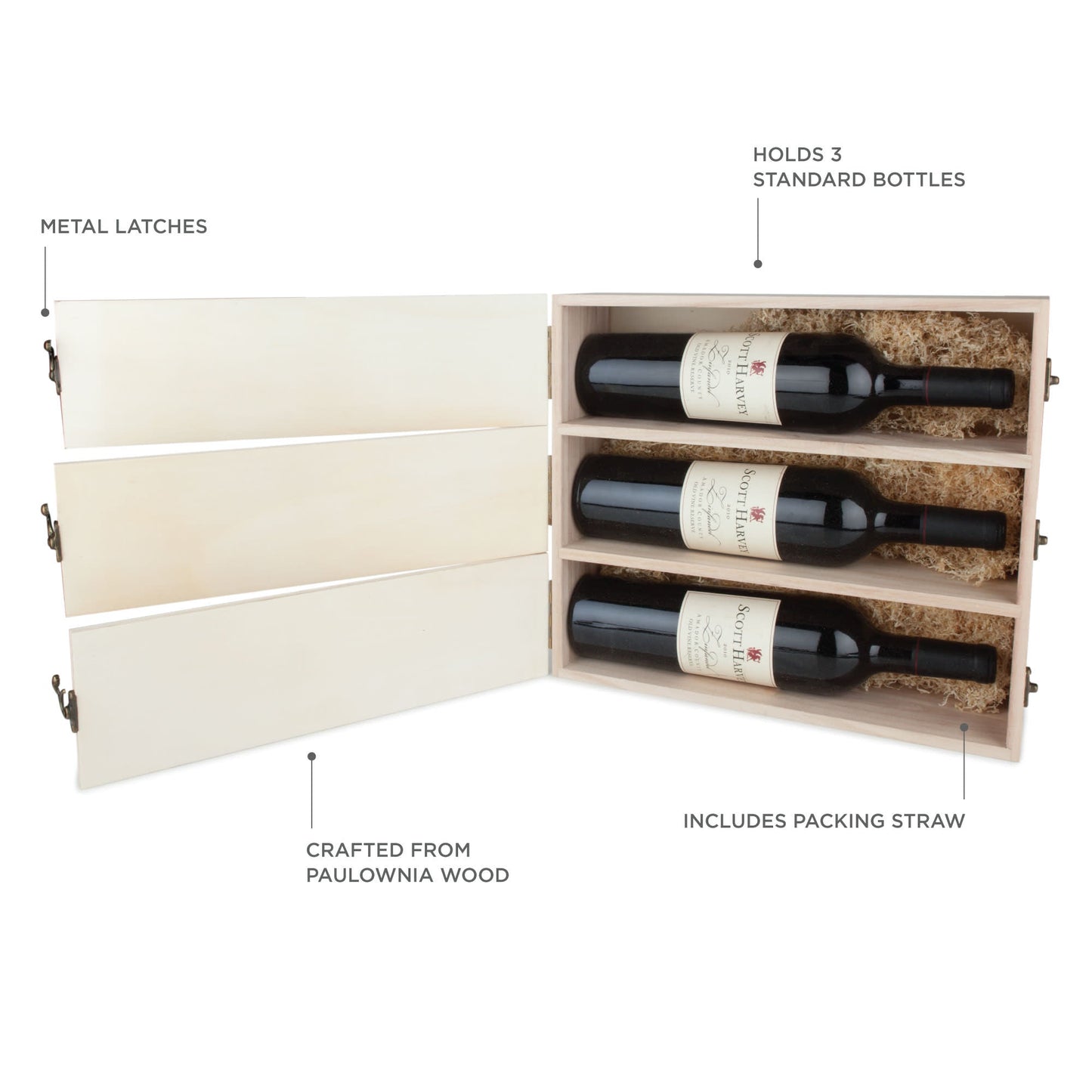 Wooden Wine Box for Newlyweds and Anniversaries