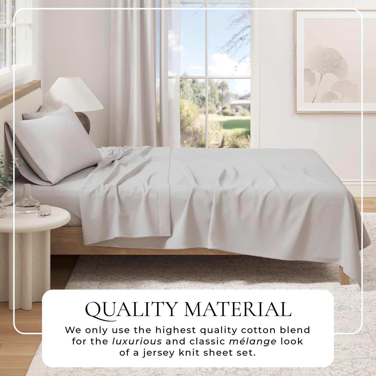 the Soft Organic Cotton Jersey Knit Bed Sheets