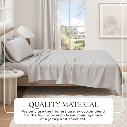 the Soft Organic Cotton Jersey Knit Bed Sheets