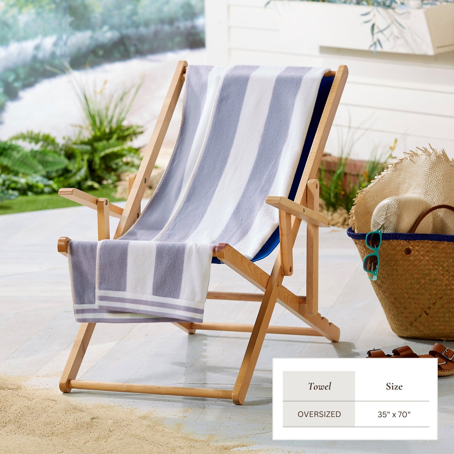 Striped Cabana Beach Towel and Soft Pastel Colors
