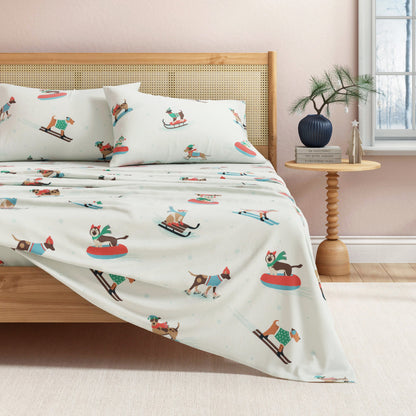 Turkish Cotton And Christmas Flannel Sheet Set