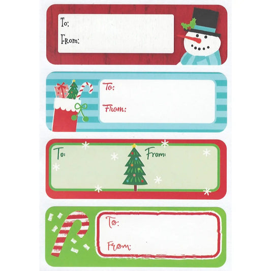 Gift Tags Set Peel and Stick 50 Count by The Country Christmas Loft with holiday icons on Tampa Home & Garden Store