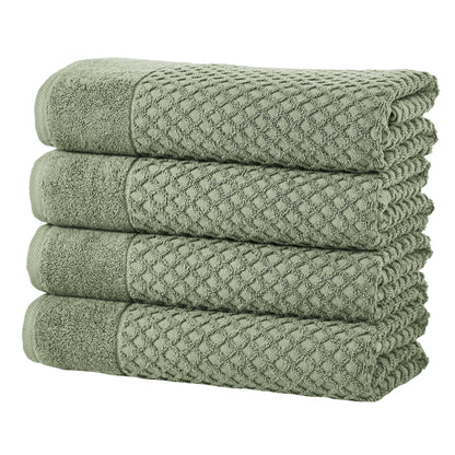 Cotton Diamond Waffle Weave Bath Towel Set