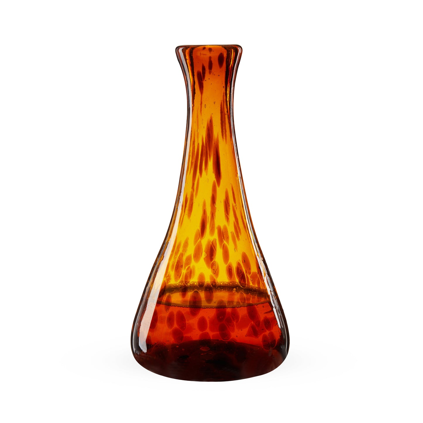 Hand Blown Recycled Glass Amber Wine Decanter