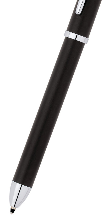 Tech3+ Satin Black Multifunction Pen by A.T. Cross with chrome clip and tip on Tampa Home & Garden Store
