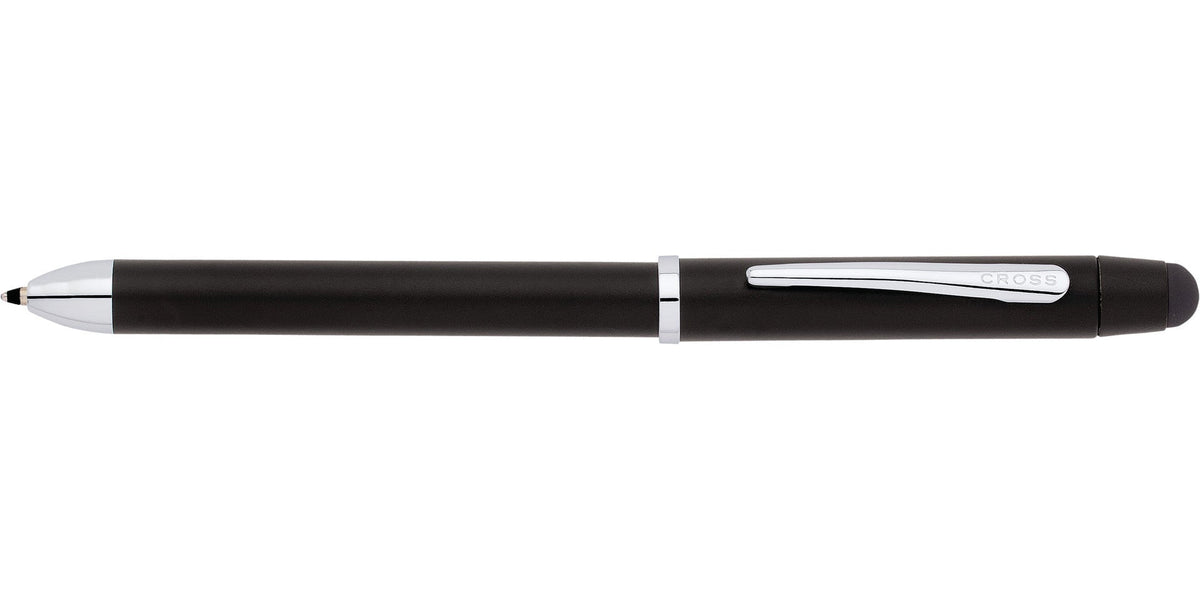 Cross Tech3+ Satin Black Multifunction Pen with chrome clip and tip on Tampa Home & Garden Store