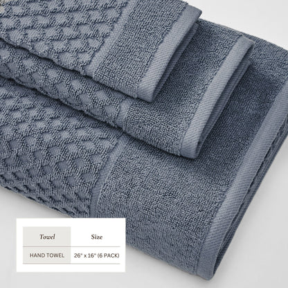 Cotton Diamond Waffle Weave Bath Towel Set