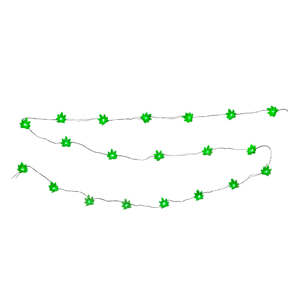 20-Light Battery-Operated LED Cannabis Fairie String Lights