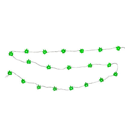 20-Light Battery-Operated LED Cannabis Fairie String Lights