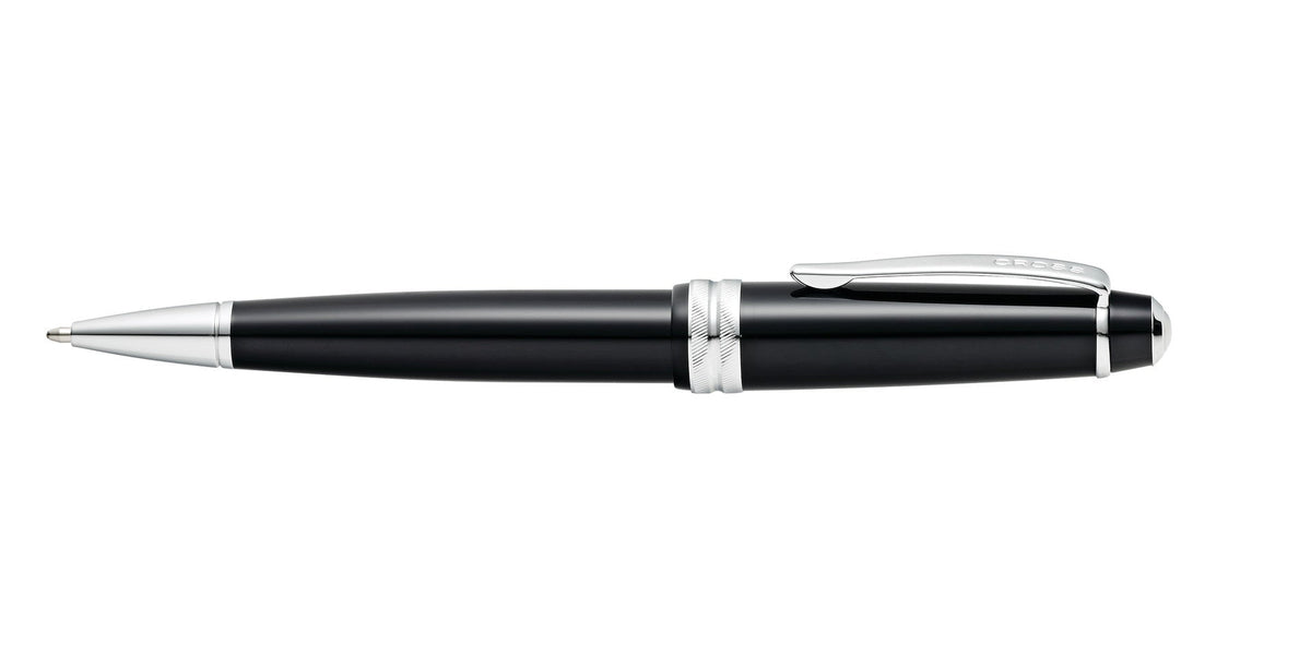 Bailey Light glossy black resin ballpoint pen, A.T. Cross with silver trim and CROSS clip on Tampa Home & Garden Store