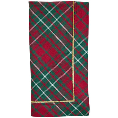 Serviette de table Patricia Heaton Home Saint Nicholas à carreaux tartan