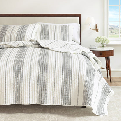 The Classic Reversible Stripe Farmhouse Quilt