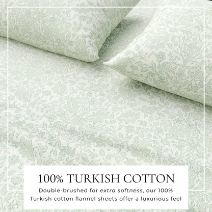 Turkish Cotton Flannel Sheet Set and Floral
