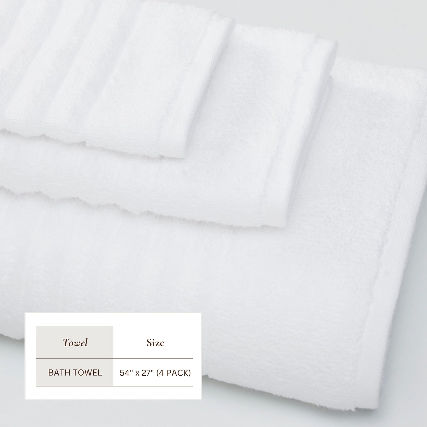 Luxury Combed Cotton and Ribbed Bath Towels