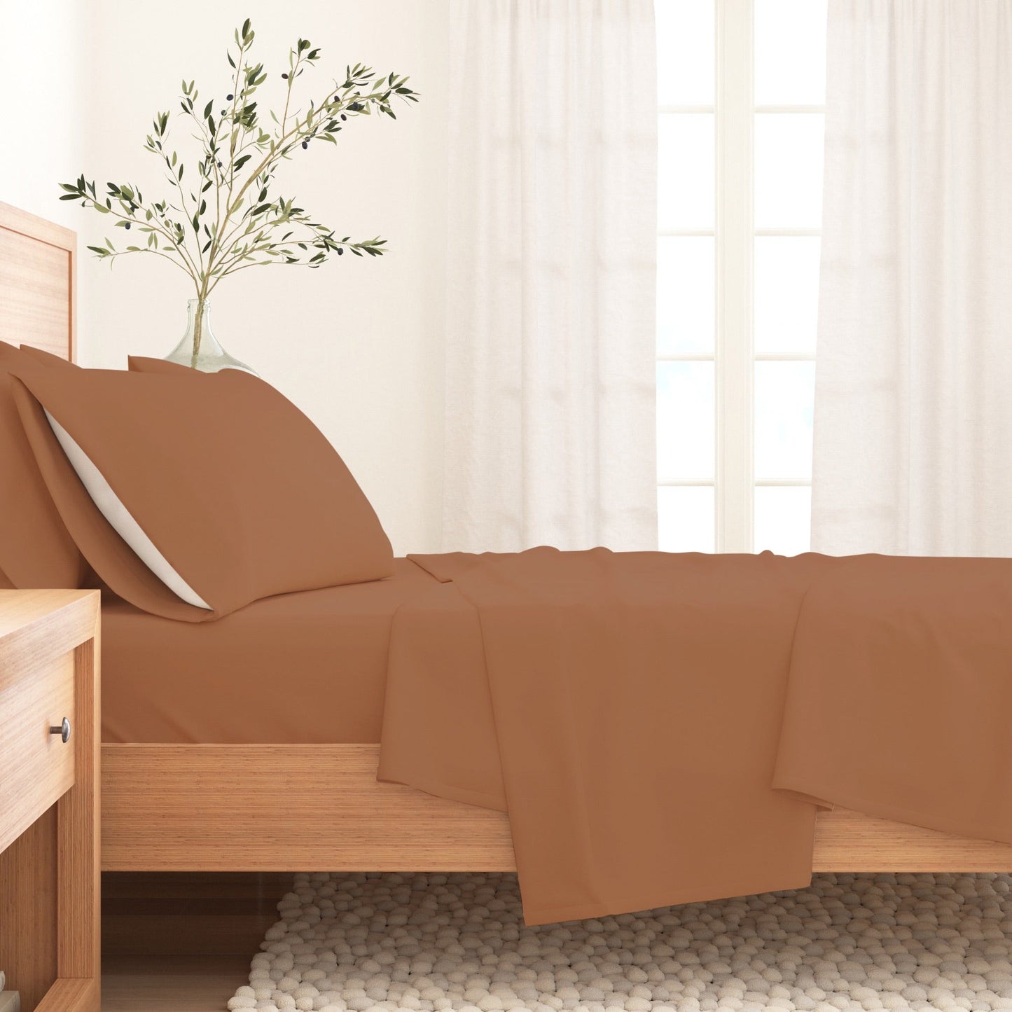 Soft and Natural Cotton Flannel Sheet Set