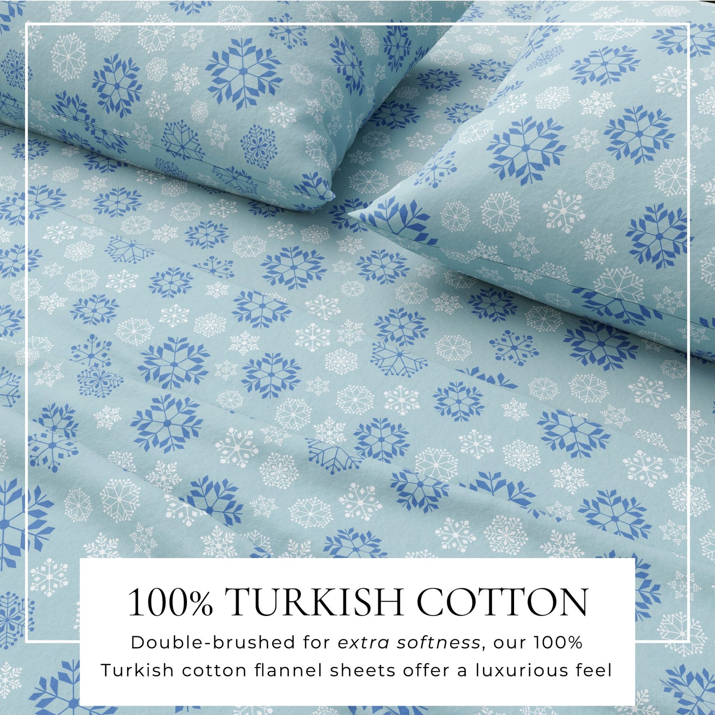 Classic Turkish Cotton Flannel Sheet and Pillow