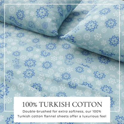 Classic Turkish Cotton Flannel Sheet and Pillow