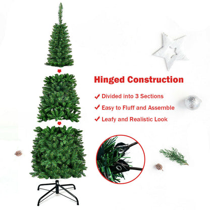 Artificial Kingswood Fir Pencil Christmas Tree DirectDeals 3-sect hinged construction on Tampa Home & Garden Store