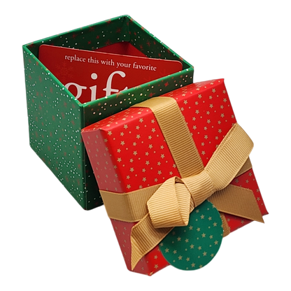Gift Box Cube for Gift Cards - 3" x 3" - Stars