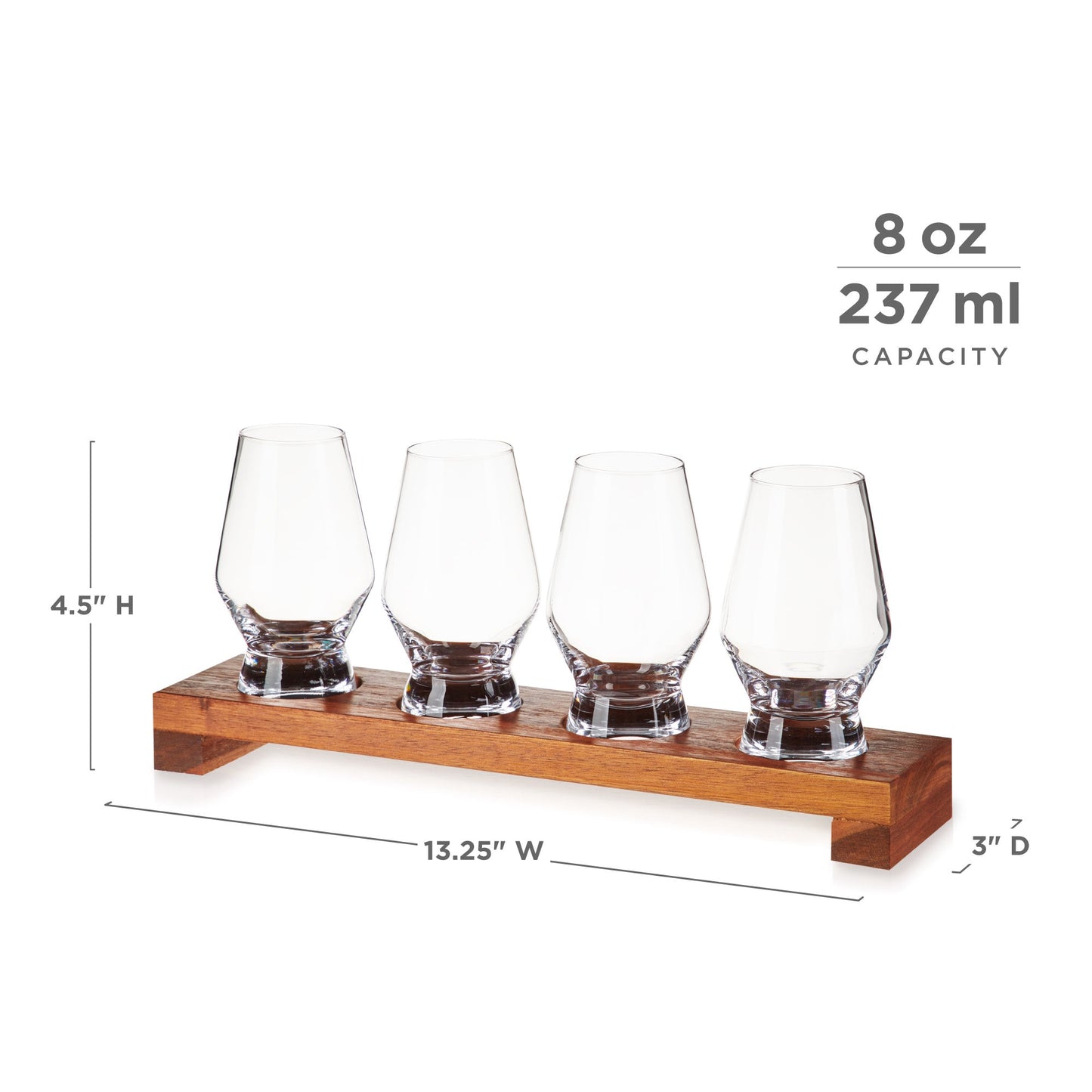 Crystal Tumbler Set and Wooden Flight Board