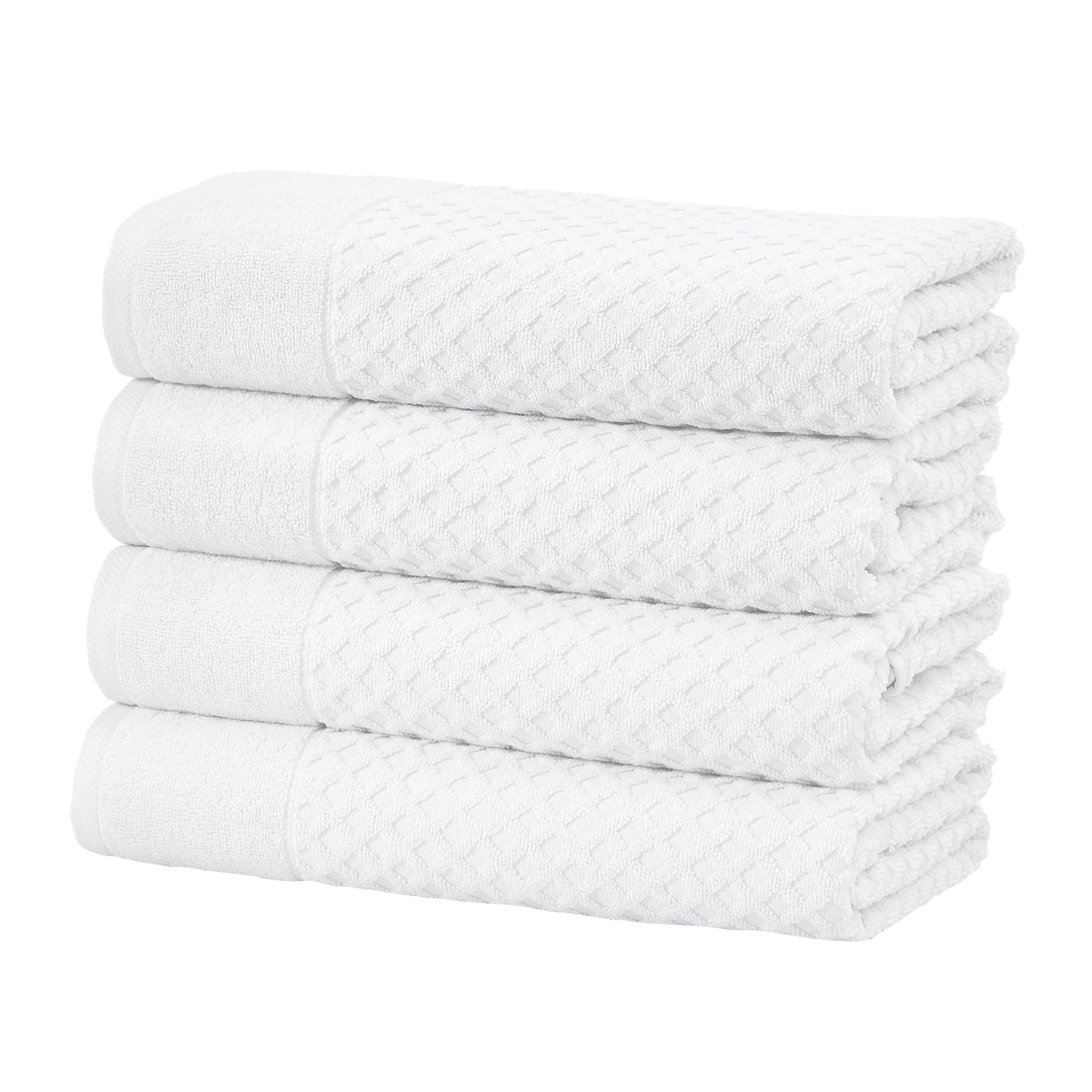 Cotton Diamond Waffle Weave Bath Towel Set