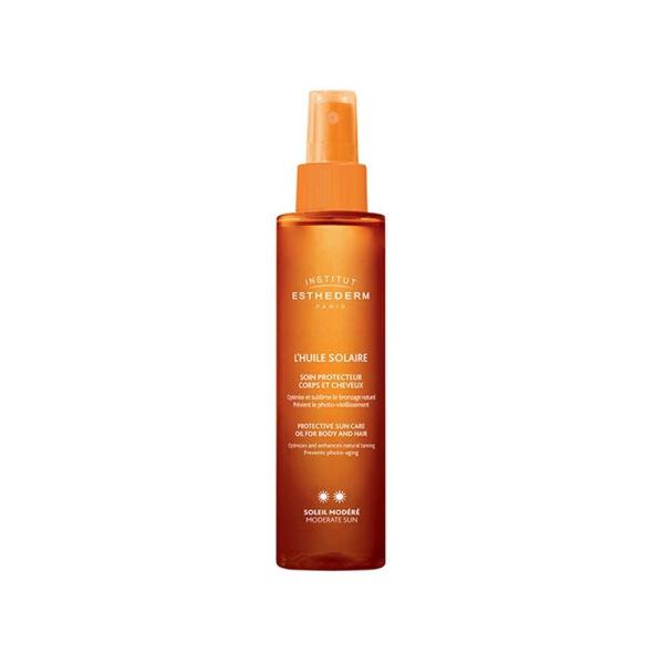 Esthederm Sun Care Oil spray bottle 150ml orange sunscreen for skin and hair on Tampa Home & Garden Store