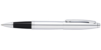 Calais polished chrome rollerball pen by A.T. Cross with black grip and silver clip on Tampa Home & Garden Store