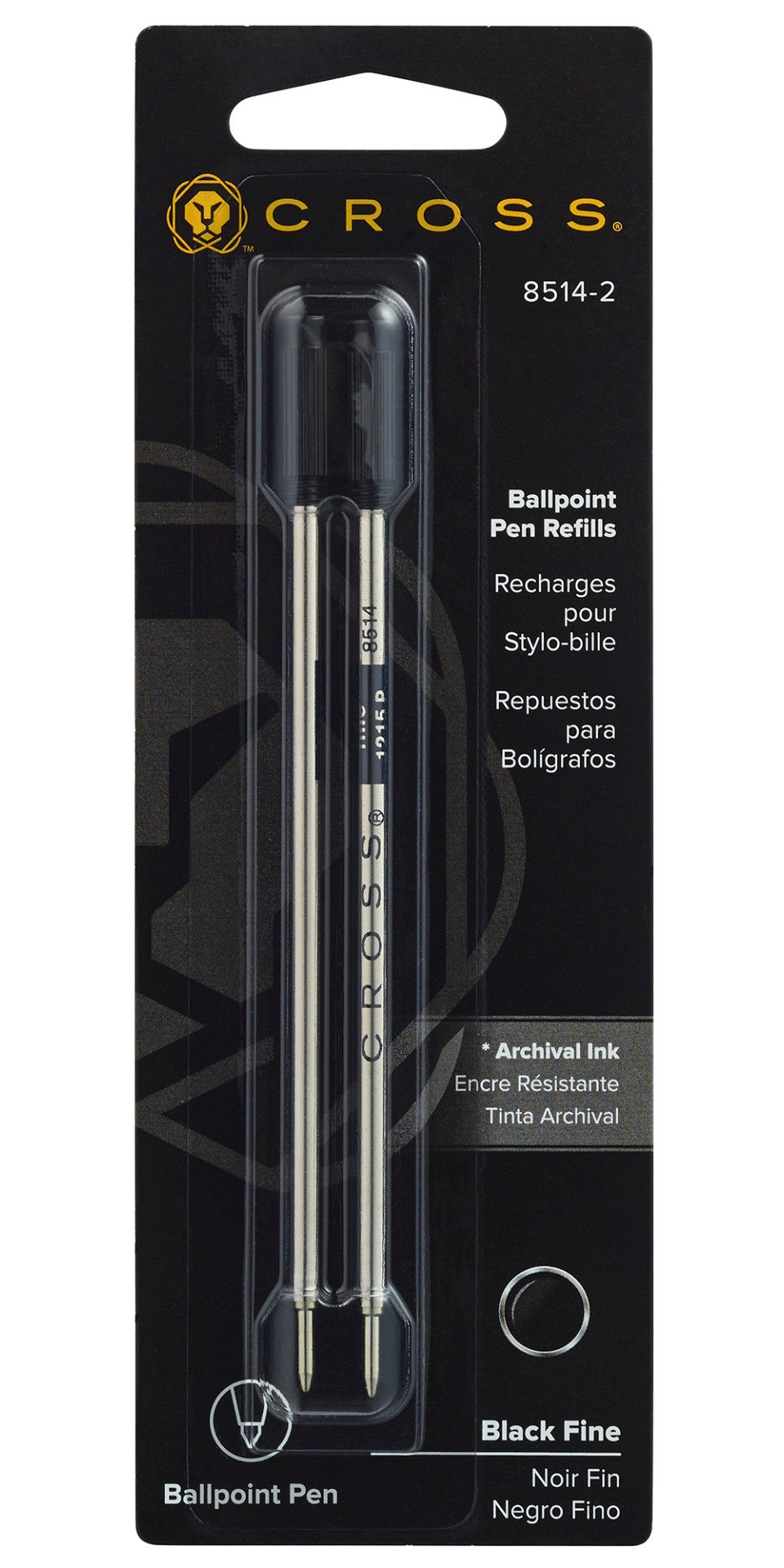 Cross ballpoint pen refills, black fine point, dual pack (2 refills) on Tampa Home & Garden Store