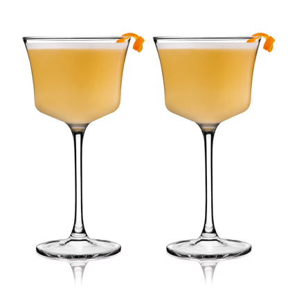 Raye Angled Crystal Whiskey Sour Glasses Set