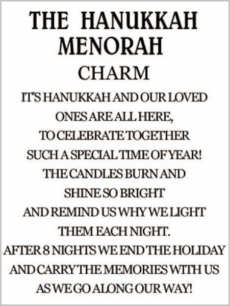El amuleto de la menorá de Hanukkah