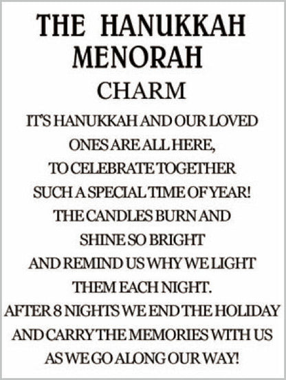 El amuleto de la menorá de Hanukkah