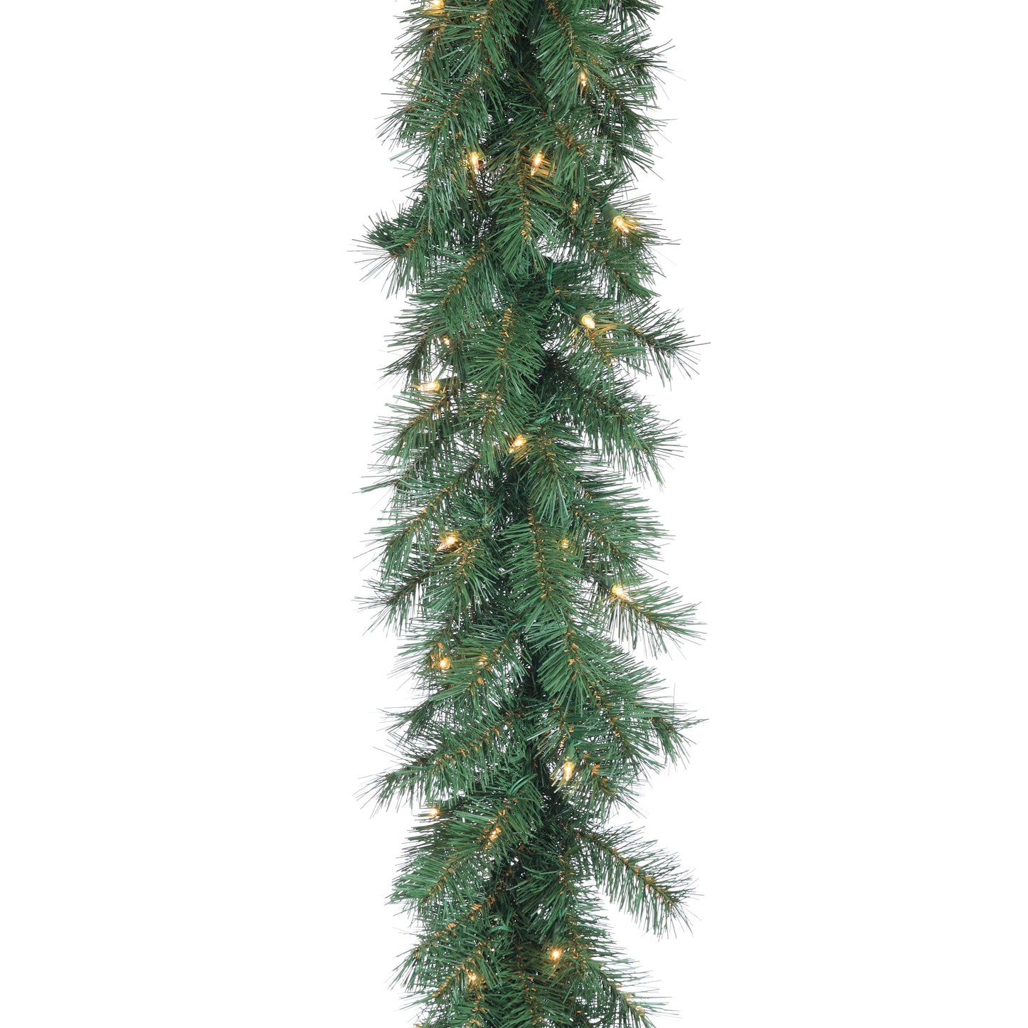 Guirnalda de abeto de álamo temblón de 2,74 m x 25,4 cm - Luces transparentes