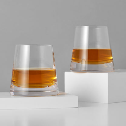 Burke Crystal Pyramid Whiskey Set of Two