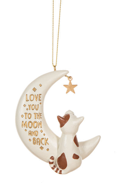 Je t'aime jusqu'à la lune et retour - Ornement chat