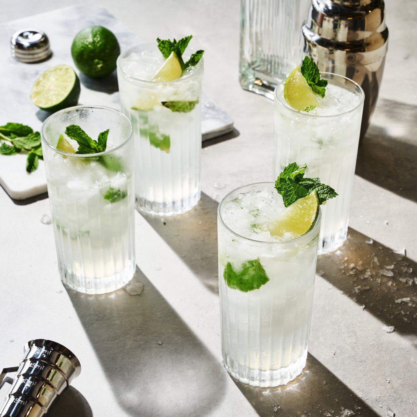 Premium Italian Crystal Highball Glasses Set of 4