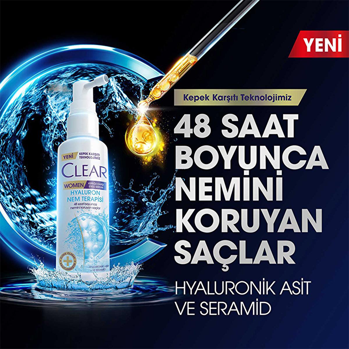 Hair serum bottle by Beauty Care Bag CLEAR Hyaluron Nem Terapisi with pump, white bottle on Tampa Home & Garden Store