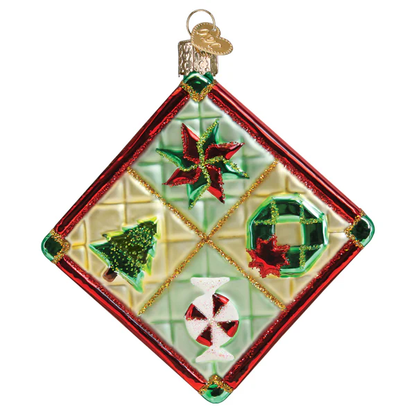 Adorno navideño de colcha navideña del Viejo Mundo