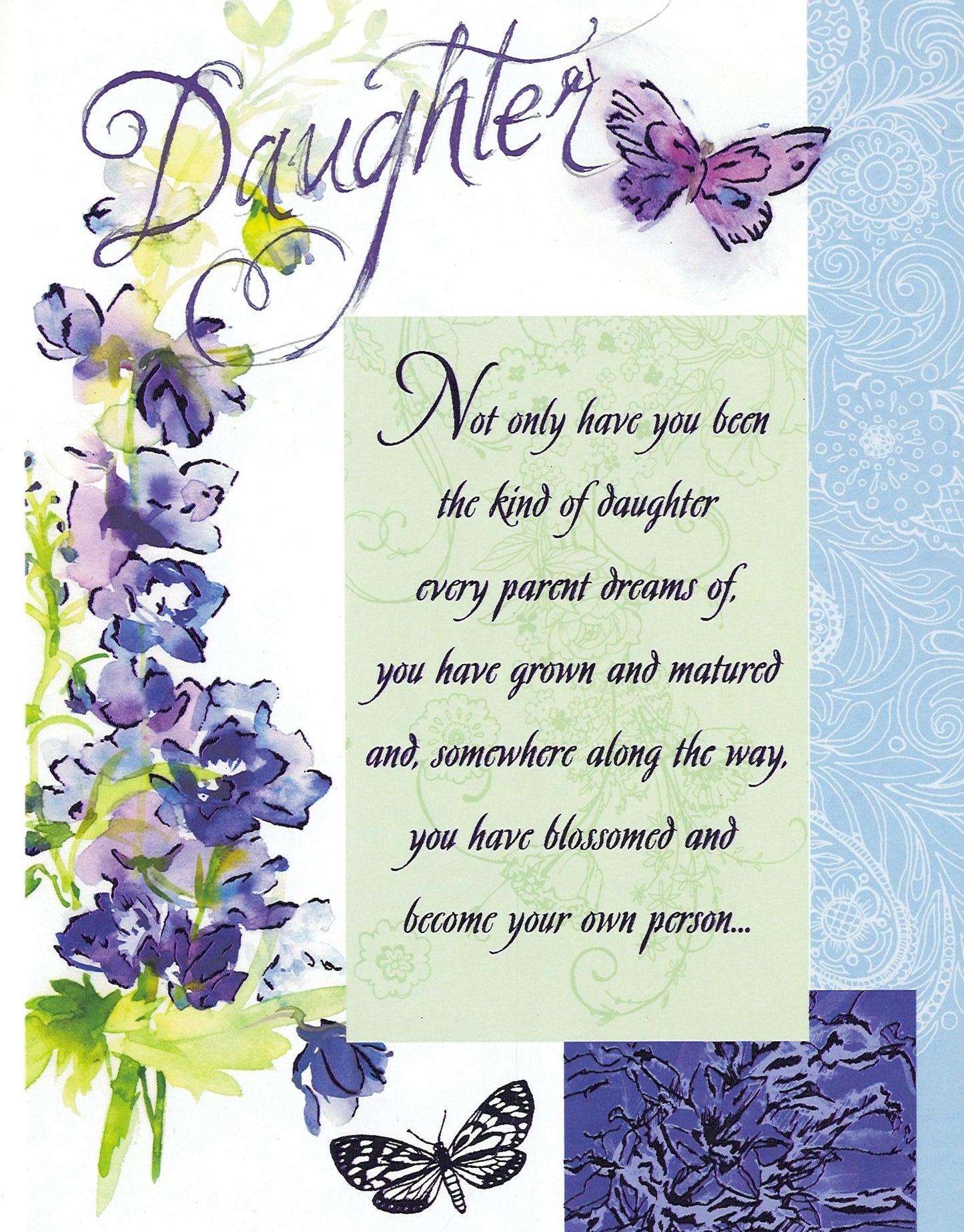 Carte d'anniversaire « Ma fille, tu as fleuri »