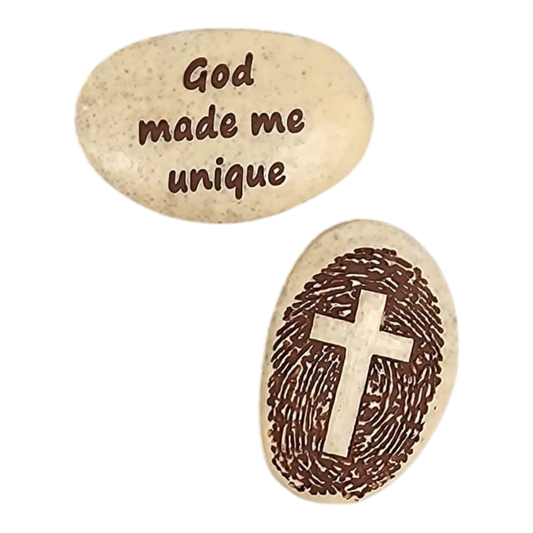 Pocket Fingerprint Faith Token - God Made Me Unique
