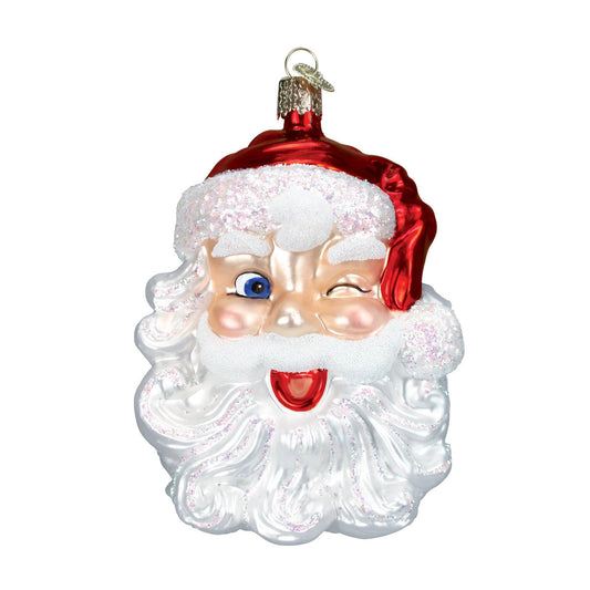 Winking Santa Ornament - Tampa Home & Garden Store