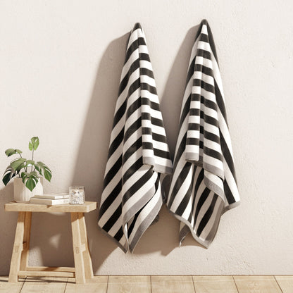 Cabana Cotton Beach Towel and Striped Border