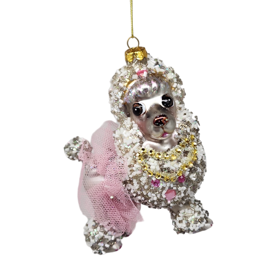 Vintage Glass Poodle Ornament - - Tampa Home & Garden Store