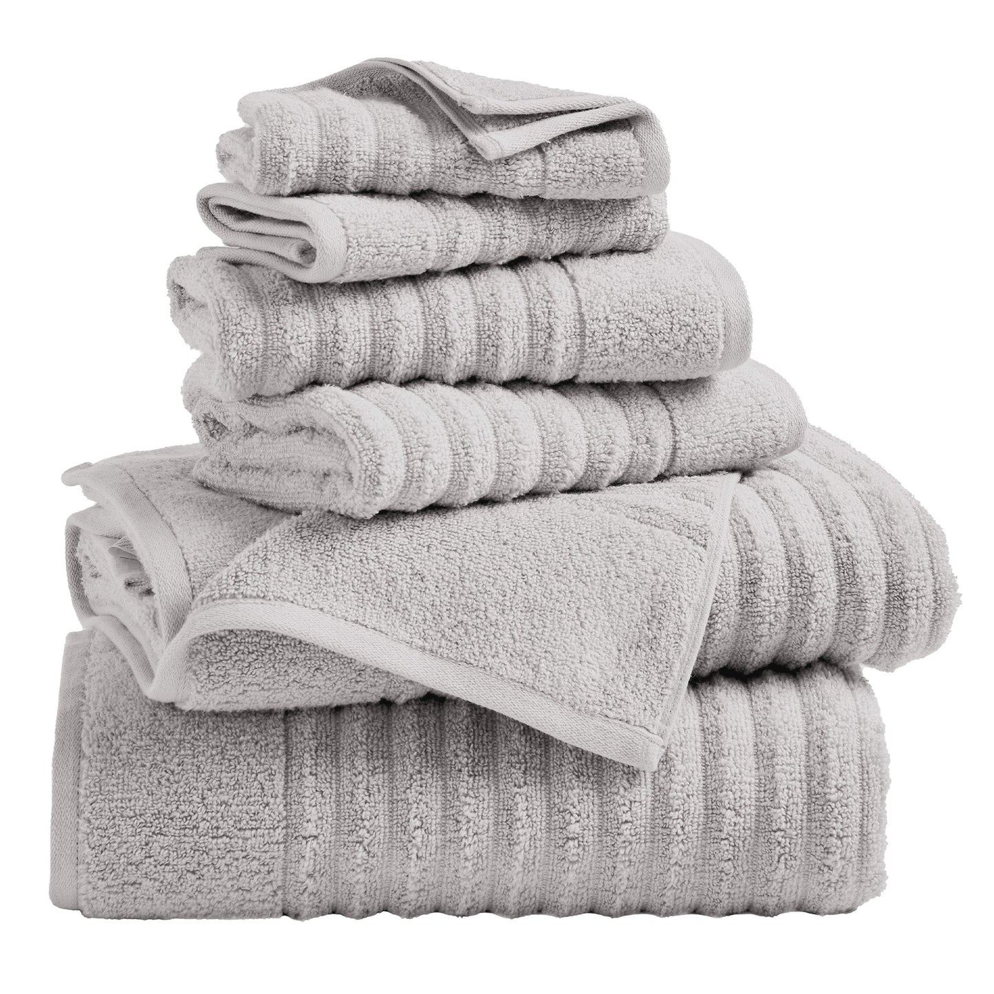 Luxury Combed Cotton and Ribbed Bath Towels